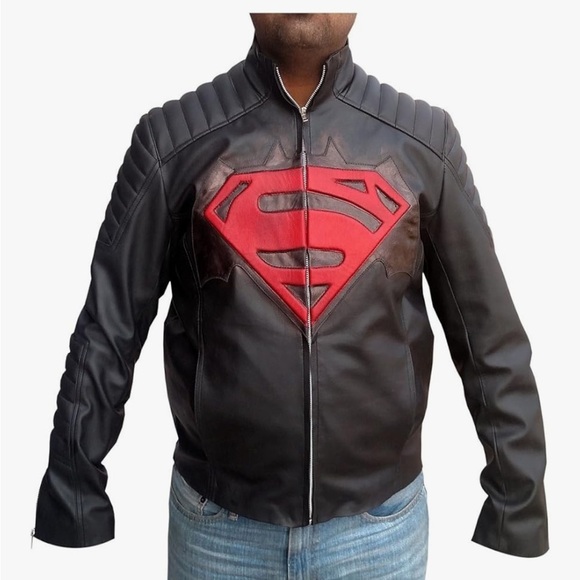 Other - Superman Black and Red  synthetic Leather Jacket